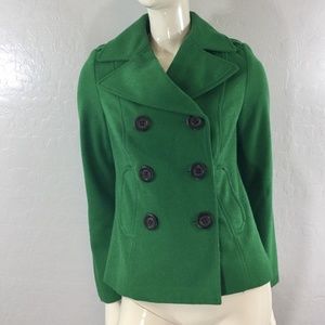Old Navy Bright Green Pea Coat